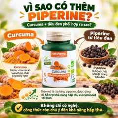Nat&Form Curcuma Bio 200 Viên – Viên Uống Nghệ Hữu Cơ Pháp, Hỗ Trợ Tiêu Hóa, Sức Khỏe Xương Khớp
