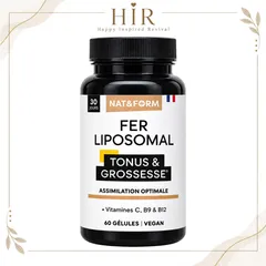 Nat&Form Fer Liposomal 60 Viên Bổ Sung Sắt Liposomal, Vitamin C B9 B12