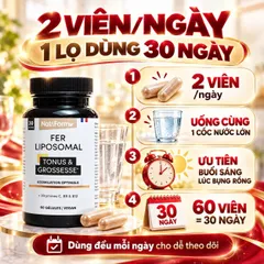 Nat&Form Fer Liposomal 60 Viên Bổ Sung Sắt Liposomal, Vitamin C B9 B12