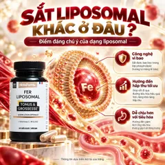 Nat&Form Fer Liposomal 60 Viên Bổ Sung Sắt Liposomal, Vitamin C B9 B12
