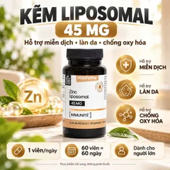 Nat&Form Zinc Liposomal 60 Viên – Kẽm Liposomal 15mg Hỗ Trợ Miễn Dịch