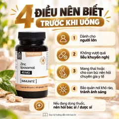 Nat&Form Zinc Liposomal 60 Viên – Kẽm Liposomal 15mg Hỗ Trợ Miễn Dịch