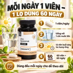 Nat&Form Zinc Liposomal 60 Viên – Kẽm Liposomal 15mg Hỗ Trợ Miễn Dịch