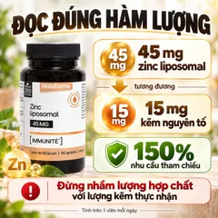Nat&Form Zinc Liposomal 60 Viên – Kẽm Liposomal 15mg Hỗ Trợ Miễn Dịch