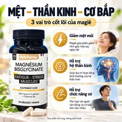 Nat&Form Magnesium Bisglycinate 90 Viên – Magie Hữu Cơ 300mg