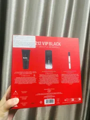 Set nước hoa Carolina Herrera 212 Vip Black EDP nam tính 3 món 100ml+10ml+Sữa tắm ?️ Giá tốt 