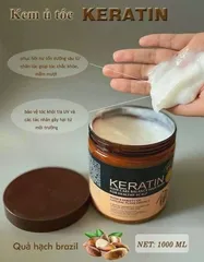 Kem ủ tóc GOPERFECT KERATIN phục hồi tóc hư tổn 1000ml, dưỡng tóc mềm mượt, giá cực sốc 🔥
