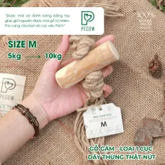 Gỗ gặm PeCow que nhai kết hợp dây thừng bản 1 cục dành cho thú cưng