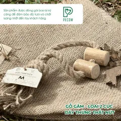 Gỗ gặm thắt nút bằng gỗ cà phê và dây thừng Size M bản 2 cục dành cho thú cưng
