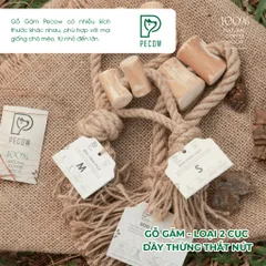 Gỗ gặm thắt nút bằng gỗ cà phê và dây thừng Size M bản 2 cục dành cho thú cưng