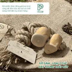 Gỗ gặm PeCow que nhai kết hợp dây thừng bản 2 cục dành cho thú cưng