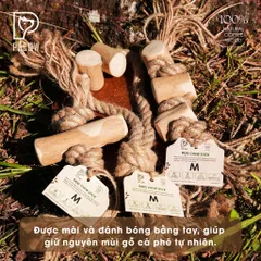 Dây thừng thắt nút từ gỗ cà phê đủ kích thước - Giảm mảng bám, sạch răng cho thú cưng