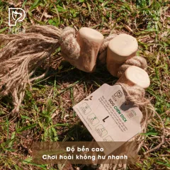 Dây thừng thắt nút từ gỗ cà phê đủ kích thước - Giảm mảng bám, sạch răng cho thú cưng