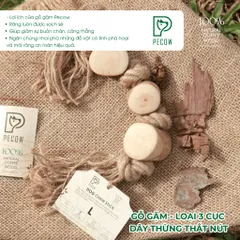 Gỗ gặm PeCow que nhai kết hợp dây thừng bản 3 cục dành cho thú cưng