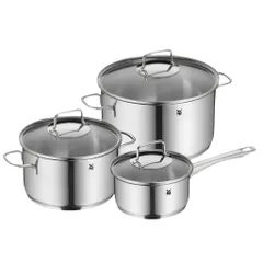 Bộ Nồi WMF Astoria 3 Món Inox Cao Cấp - Chất Liệu Cromargan, Đáy 3 Lớp, Dùng Cho Bếp Từ, Nội Địa Đức Chính Hãng
