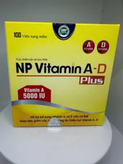 NP Vitamin A-D Plus bổ sung Vitamin A và D giúp sáng mắt, giảm khô da, xơ tóc