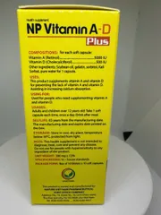 NP Vitamin A-D Plus bổ sung Vitamin A và D giúp sáng mắt, giảm khô da, xơ tóc