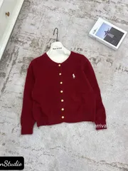 Áo khoác len nữ tay dài nút đồng thêu ngựa