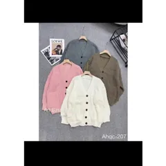 Áo Khoác Len Cardigan Nữ Dáng Rộng Phong Cách Hàn Quốc