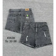 [Bigsize] Quần Sọt Jean Nữ Hàng Co Giãn Mạnh Mẫu Rách Màu Xám 2639