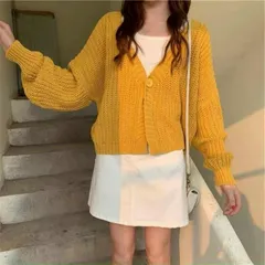 Áo khoác len cardigan nữ 1 nút tay dài