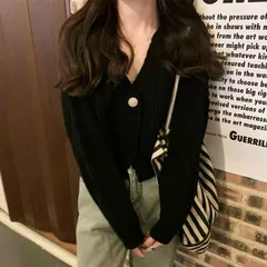 Áo khoác len cardigan nữ 1 nút tay dài