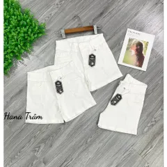[Size 31-35] Quần Sọt Jean Nữ Màu Trắng Mẫu Rách Co Giãn Mạnh Size Đại