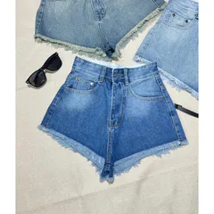 [Bigsize] Quần sọt jean nữ mẫu trơn hàng jean cotton