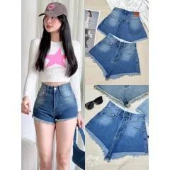 [Bigsize] Quần sọt jean nữ mẫu trơn hàng jean cotton