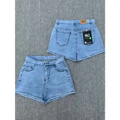 [Bigsize] Quần Sọt Jean Nữ Mẫu Trơn Hàng Co Giãn Mạnh Màu Xanh Nhạt
