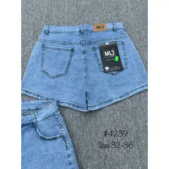 [Bigsize] Quần Sọt Jean Nữ Mẫu Trơn Hàng Co Giãn Mạnh Màu Xanh Nhạt