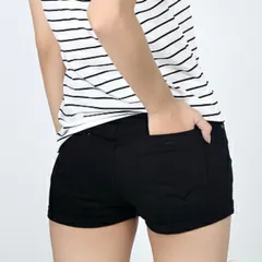 [Bigsize] Quần sọt jean nữ hàng co giãn mạnh màu đen trơn từ 60-85kg