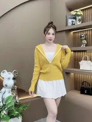 Áo khoác len nón hàng cao cấp ảnh thật