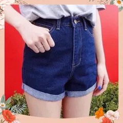Quần Sọt Jean Nữ Mẫu Trơn Lật Lai Dành Cho Bạn Gái Từ 35-49kg