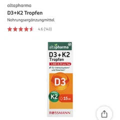 Altapharma D3 K2 Tropfen – nhỏ gọn, tiện lợi, an toàn cho cả gia đình