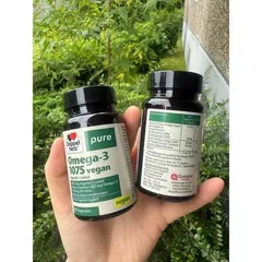 Omega 3 1075 Vegan thuần chay từ dầu tảo và dầu hạt lanh của Đức 80v