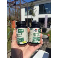 Omega 3 1075 Vegan thuần chay từ dầu tảo và dầu hạt lanh của Đức 80v