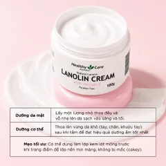 [Hàng Úc] Healthy Care Lanolin Cream With Vitamin E - Kem Dưỡng Da Chống Lão Hóa Nhau Thai Cừu 