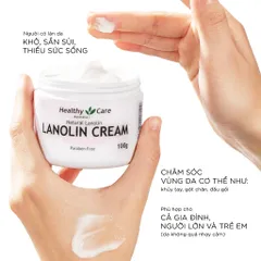 [Hàng Úc] Healthy Care Lanolin Cream With Vitamin E - Kem Dưỡng Da Chống Lão Hóa Nhau Thai Cừu 