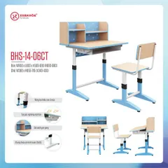 Bàn học sinh có giá sách Xuân Hòa BHS-14-06CT