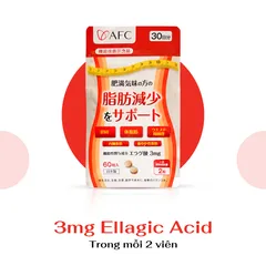 [CHÍNH HÃNG] Viên Uống Ellagic Acid AFC Nhật Bản (Gói 60 Viên)