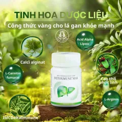 Thực phẩm chức năng giải độc gan Detoxmune Max giúp mát gan, giải độc gan tự nhiên, thải độc rượu bia thuốc lá 30 viên/ lọ