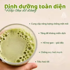 [SALE GÓI DÙNG THỬ] Ngũ cốc dinh dưỡng VHEALTH hương trà xanh, hấp thụ dễ, tiêu hóa khỏe. Vị thanh mát, ít ngọt 10 gói