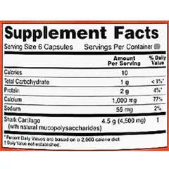 Viên uống Now Shark Cartilage 750 mg |100 viên| Cung cấp dưỡng chất cấu tạo sụn/Kích thích tăng sinh dịch khớp/Chống viêm & Bảo vệ thị lực [SP Chuẩn Mỹ]