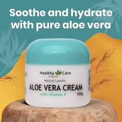 Kem dưỡng da nhau thai cừu HEALTHY CARE LANOLIN ALOE VERA WITH VITAMIN E tinh chất nha đam