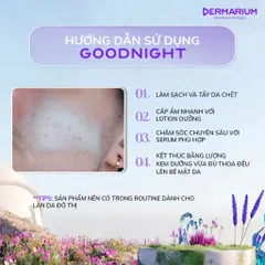 Sữa rửa mặt dạng gel Dermarium Goodnight chứa than hoạt tính làm sạch sâu dịu nhẹ, dung tích 55ml