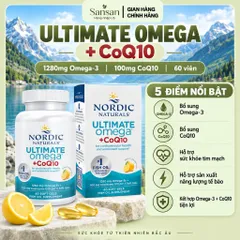 Nordic Naturals Omega 3 60 Viên Ultimate Omega 2X DHA Xtra Vitamin D3 CoQ10 Dầu Cá EPA DHA