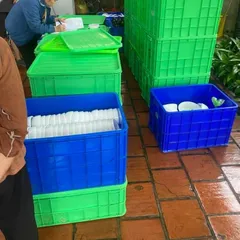 Thùng Nhựa Kín Đựng Bát Đĩa, Đồ Công Nghiệp 3T9 Nhựa Hòa An HS026,61x42x39cm Bền, Dẻo, Dễ Xếp Chồng