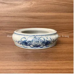 Đế sứ bát hương rồng/sen thờ cúng gốm sứ Bát Tràng HK