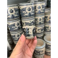 Chén thờ cúng - Chén cúng lẻ các màu men - chén rồng , chén sen , chén cuốn thư Bát Tràng